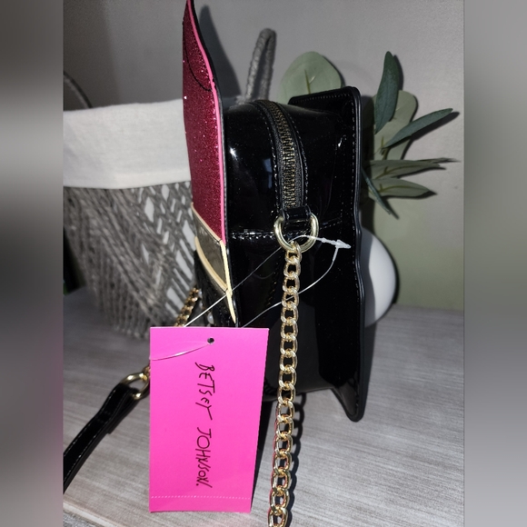 Betsey Johnson Lipstick Glitter Crossbody Bag - Picture 5 of 8
